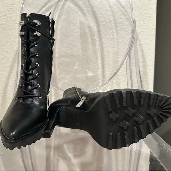 MICHAEL Michael Kors Black Combat Boots NEVER USED - Picture 2 of 3